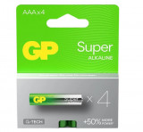 Baterie alcalina Super GP R3 (AAA) 4 buc, G&amp;P