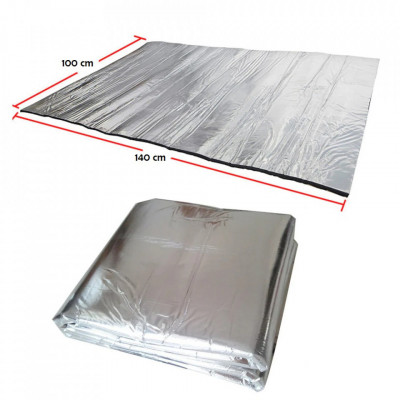 Material insonorizant auto cu strat din aluminiu, dimensiune 140cm x 100 cm x foto