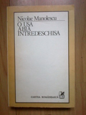 k1 O USA ABIA INTREDESCHISA - NICOLAE MANOLESCU foto