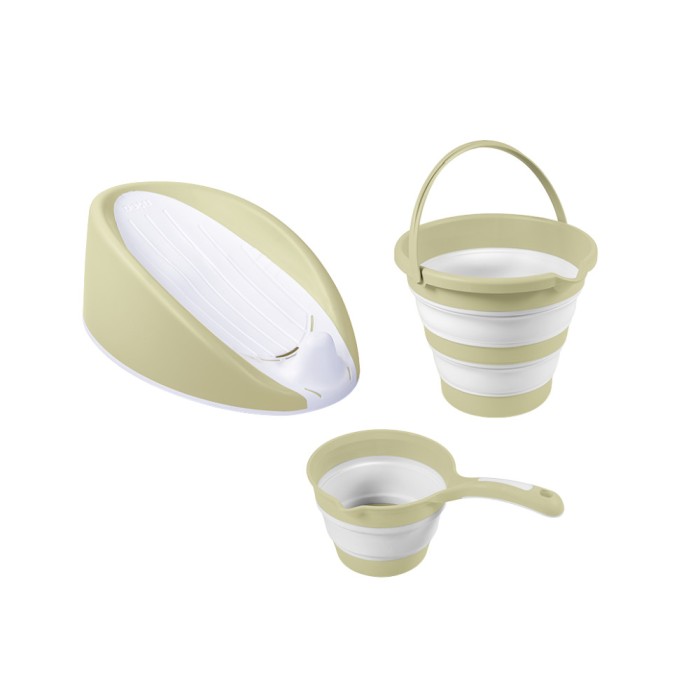 Set 3 in 1 cu suport anatomic pentru cadita - Verde Eco
