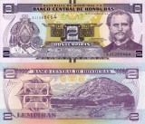 Honduras 2 Lempiras 2016 UNC Bancnota Straina America Necirculata