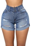 D295-444 Pantaloni scurti cu talie inalta