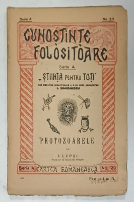 PROTOZOARELE de I. LEPSI , EDITIE INTERBELICA foto