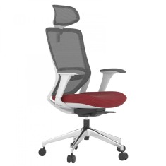 SCAUN ERGONOMIC COL, ROSU, CU BAZA ALUMINIU