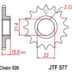 Pinion fata 14 dinti pas lant 520 - Yamaha XT 600 E (94-98) - XT 600 R (97-03) - XT 600 RE (04) - XT 600 S (93-97) - XTZ 660 Tenere