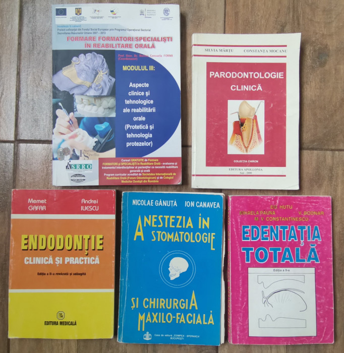Stomatologie Lot 5 carti manuale medicina anestezie parodontologie etc