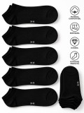 Sosete scurte unisex, 5 perechi, negrii, marimea 36-40