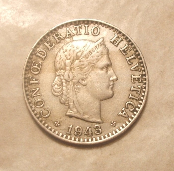 ELVETIA 20 RAPPENI 1943