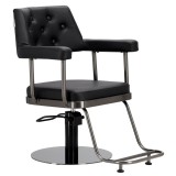 Scaun de frizerie Ezra hidraulic rotativ pentru salon de coafură suport pentru picioare cromat scaun de frizerie