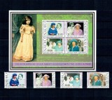 Nauru 2000 - Regina Mama, centenarul, regalitate britanica, serie si bloc neuzat