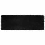 vidaXL Covor Faux din L&acirc;nă de oaie Negru 80 x 250 cm Poliester 42021568