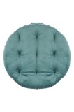 Pernă decorativă pentru șezut, catifea, rotundă, diametru 40 cm, verde mentă