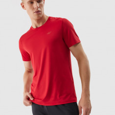 Tricou regular de antrenament din material reciclat pentru bărbați - roșu