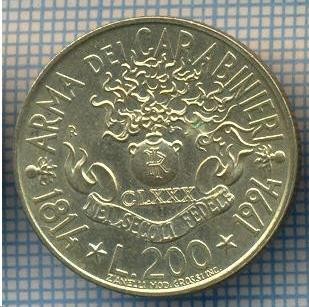 AX 1410 MONEDA -ITALIA-200 LIRE-ANUL1994 ARMA CARABINIERI -STAREA CE SE VEDE foto