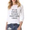 Bluza It&#039;s ok for me - Alb - L