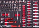Set chei tubulare si capete Strend Pro S239, 80 piese, pentru carucior atelier