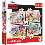 Puzzle Trefl 4in1 Minnie Mouse Si Prietenii Ei