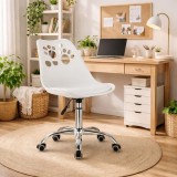 Cumpara ieftin Scaun de birou, Artool, Print, rotativ, PP, alb, 50x57x81.5-93.5 cm