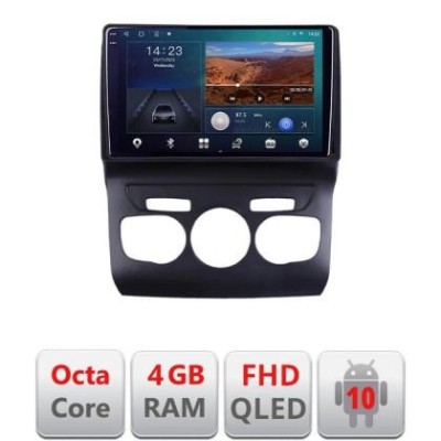 Navigatie Citroen C4 2011-2016 Quad Core B-241 Android Ecran QLED octa core 4+64 carplay android auto KIT-241+EDT-E310V3 CarStore Technology foto
