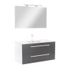 Mobilier complet de baie Vario Clam 100 alb-antracit