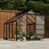 VidaXL Seră cadru bază antracit 1,6 m&sup2;, aluminiu (nu se vinde separat)
