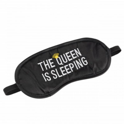 Masca pentru dormit sau calatorie, model The queen is sleeping, 20 cm foto