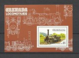 GRENADA 1984 TRANSPORT TRENURI LOCOMOTIVE, Nestampilat