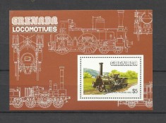 GRENADA 1984 TRANSPORT TRENURI LOCOMOTIVE foto