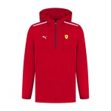 Ferrari hanorac de bărbați cu glugă 1/4 Zip red F1 Team 2025 - XL
