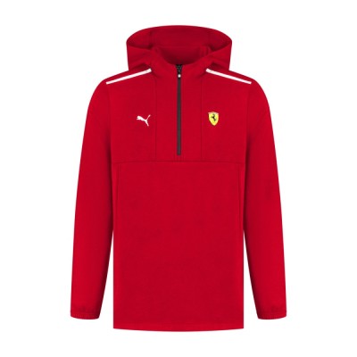 Ferrari hanorac de bărbați cu glugă 1/4 Zip red F1 Team 2025 - L foto