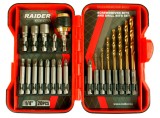 Set biti si burghie pentru surubelnita 20 piese, Raider 157797