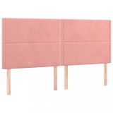 Cumpara ieftin Tablii de pat, 4 buc, roz, 90x5x78/88 cm, catifea