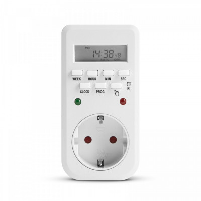 Ceas comutator digital - cu LED indicator - 250V - 16A foto