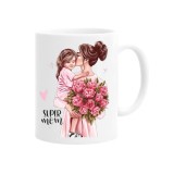 Cana alba personalizata Super Mom, INOVATIX&reg;. 330ml
