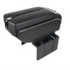 Cotieră auto universală neagră, piele ecologica, model F1 (Cotieră auto)