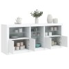 VidaXL Servantă cu lumini LED, alb, 162x37x67 cm