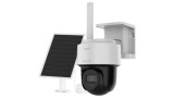 Camera supraveghere 4G solara HiLook IPC-CFSP4 4G-SIM, PT, 4MP, SIM, AOV 24 7, IR 30m, audio bidirectional, microSD, panou solar, acumulator, alarma,