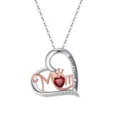 Cumpara ieftin Lantisor argint 925, JW1698, model Mom, placat cu rodiu