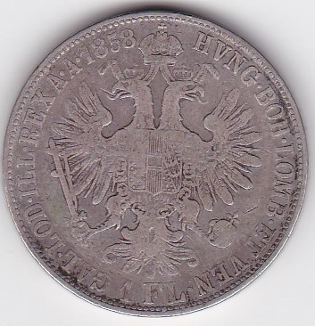 AUSTRIA UNGARIA 1 Florin 1858 M Milano