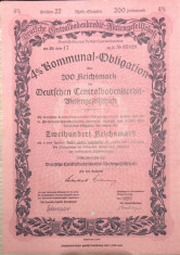 200 Reichsmark titlu de stat Germania 1941 foto