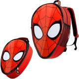 Cumpara ieftin Rucsac pentru copii si geanta pentru pranz izolata, cu Spiderman, ghiozdan cu bretele reglabile, buzunare lateral, 38 x 25 cm, ideal pentru scoala, ex, Oem