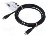Cablu USB 4.0 USB C 1,8m negru 40Gbps Goobay