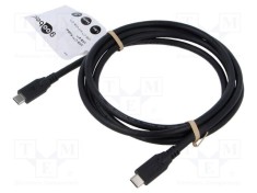 Cablu USB 4.0 USB C 1,8m negru 40Gbps Goobay foto