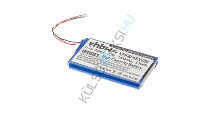 &Icirc;nlocuire baterie GPS VHBW pentru Garmin KF40BF45D0D9X - 1000 mAh, 3,7 V