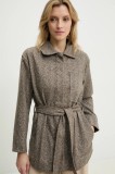 Answear Lab geaca culoarea maro, de tranzitie