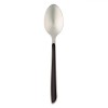 Lingură Tac&acirc;muri Negre, Oțel Inoxidabil, M&acirc;ner Negru, 22cm, Oem