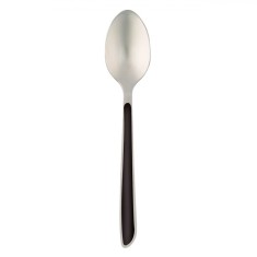 Lingură Tac&acirc;muri Negre, Oțel Inoxidabil, M&acirc;ner Negru, 22cm
