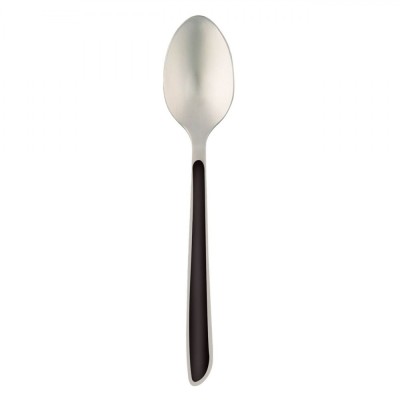 Lingură Tac&amp;acirc;muri Negre, Oțel Inoxidabil, M&amp;acirc;ner Negru, 22cm foto