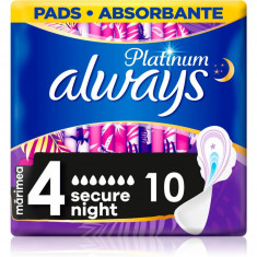 Always Platinum Secure Night Size 4 absorbante 10 buc