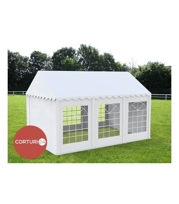 Cort Evenimente Economy, PVC alb, 3x6 m - Corturi24 foto